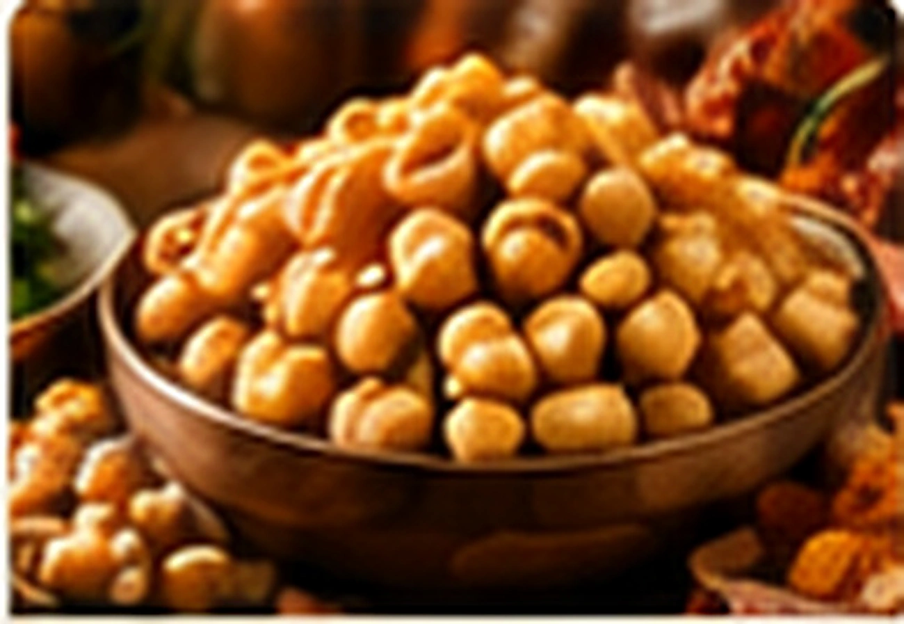 Bowl of authentic African snacks