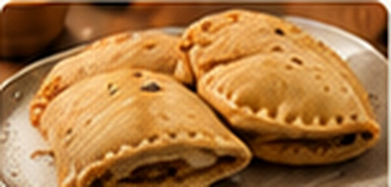 Golden baked meat pies